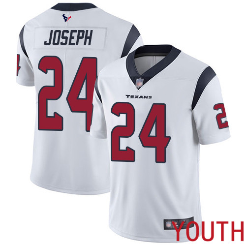Houston Texans Limited White Youth Johnathan Joseph Road Jersey NFL Football #24 Vapor Untouchable